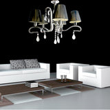 CANDIL ACABADO EN CROMO. LAMPARA  DE TECHO. PANTALLA DE TELA PLASTIFICADO. SOCKET:  E-14, 120V 1 Pieza - Interled Mexico