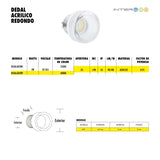 Dedal Acrílico Redondo 3w Frio 10 Piezas - Interled Mexico