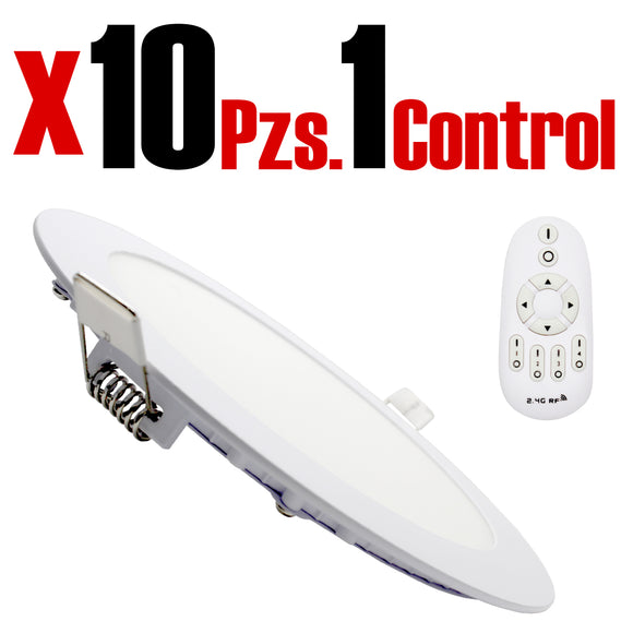 Downlight Redondo Automatizado Multicolor 15W 10 Piezas - Interled Mexico