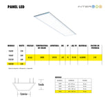 Panel 120X60CM 72w 6 piezas - Interled Mexico