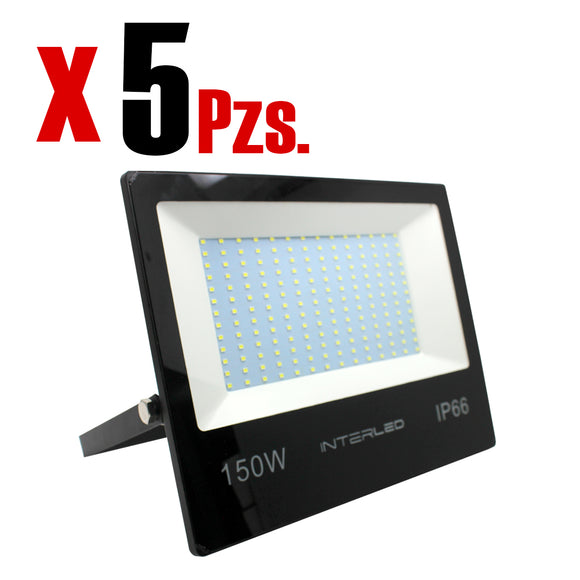 Reflector LED 150W Calido 5 Piezas - Interled Mexico