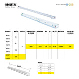 Regleta 25 Grados 1.20CM 10 Piezas - Interled Mexico