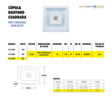 Cupula Duotono Cuadrada 23W 10 Piezas - Interled Mexico